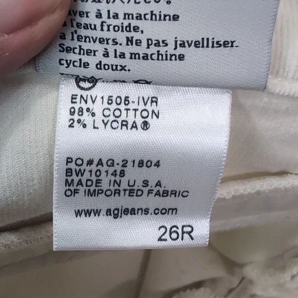 Adriano Goldschmied Moto Stevie ankle pants, mid-rise slim straight corduroy 26R - Picture 16 of 16